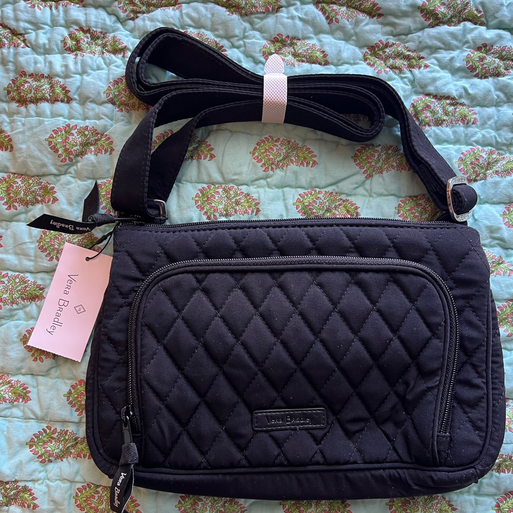 NWT Vera Bradley RFID Little Hipster Bag in Classic Black